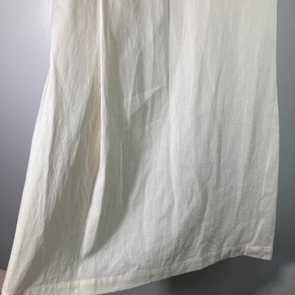 Womens Shirin Guild Linen Midi Maxi Skirt Cream S Linen Heavy Weight Stretch Wai - Picture 5 of 10